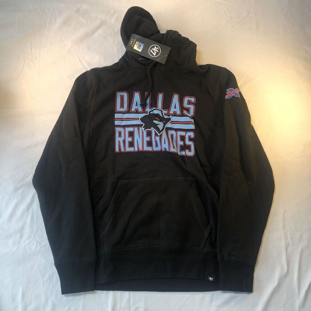 DALLAS RENEGADES XFL Football Pullover Sweatshirt Hoodie Black Men's Size Medium